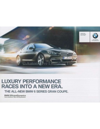 2013 BMW 6 SERIES GRAN COUPÉ BROCHURE ENGLISH