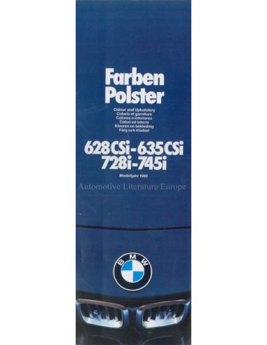1980 BMW 6 & 7 SERIEN FARBEN UND POLSTER PROSPEKT