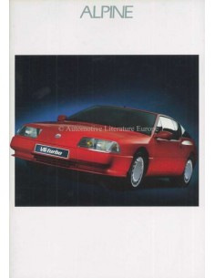 1989 ALPINE V6 TURBO BROCHURE DUITS