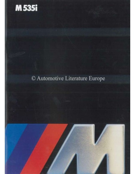 1984 BMW M5 BROCHURE ENGLISH