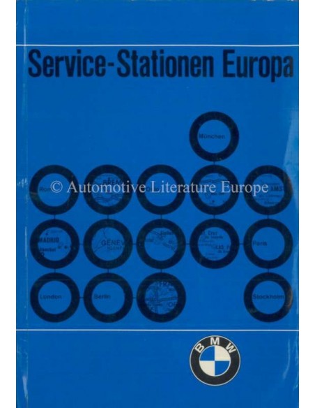 1968 BMW SERVICE STATIONS EUROPE HANDBOOK