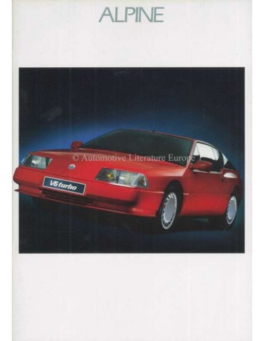 1989 ALPINE V6 TURBO BROCHURE GERMAN