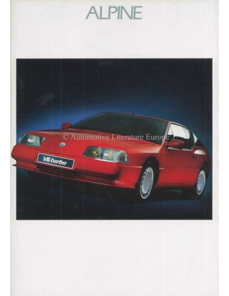 1989 ALPINE V6 TURBO BROCHURE DUITS