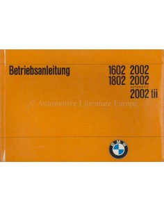 1971 BMW 1602 1802 2002 INSTRUCTIEBOEKJE DUITS