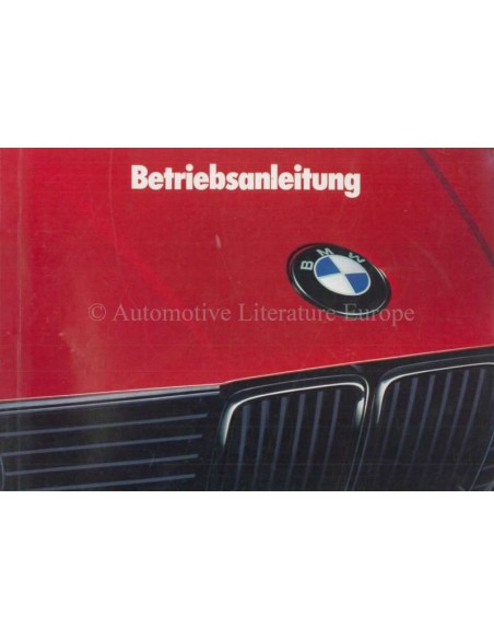 1991 BMW 3 SERIES OWNER'S MANUAL GERMAN