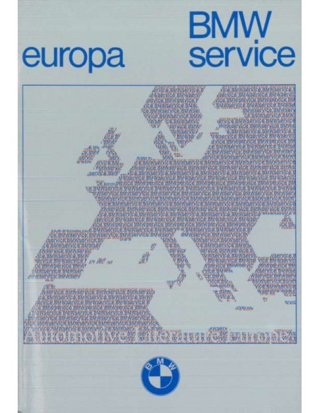 1974 BMW SERVICE HÄNDLER VERZEICHNIS EUROPA HANDBUCH