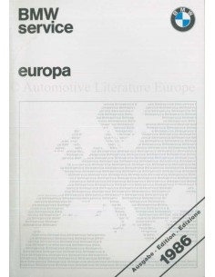 1986 BMW SERVICE STATIONS EUROPE HANDBOOK