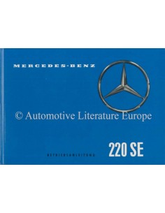 1959 MERCEDES BENZ 220 SE OWNER'S MANUAL GERMAN