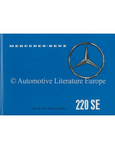 1959 MERCEDES BENZ 220 SE OWNER'S MANUAL GERMAN