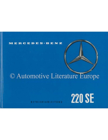 1959 MERCEDES BENZ 220 SE INSTRUCTIEBOEKJE DUITS