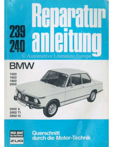 1975 BMW 1502-2002 REPARATURANLEITUNG DEUTSCH