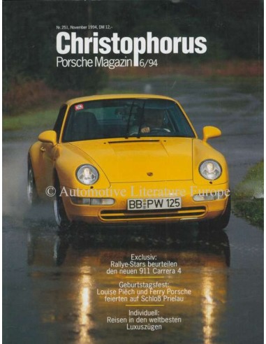 1994 PORSCHE CHRISTOPHORUS MAGAZIN 251 DEUTSCH