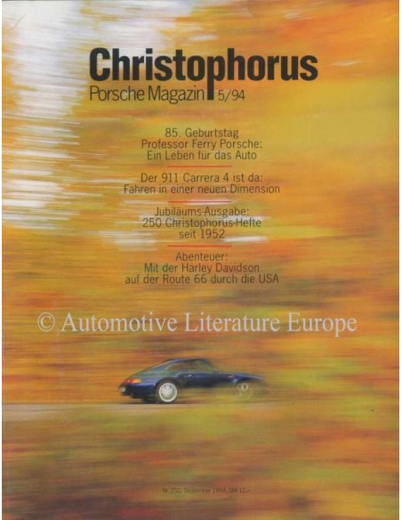 1994 PORSCHE CHRISTOPHORUS MAGAZIN 250 DEUTSCH