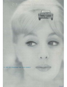 1961 ALFA ROMEO 2000 SPIDER BROCHURE FRENCH
