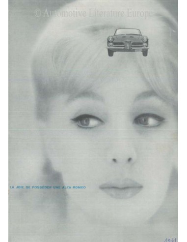 1961 ALFA ROMEO 2000 SPIDER BROCHURE FRENCH
