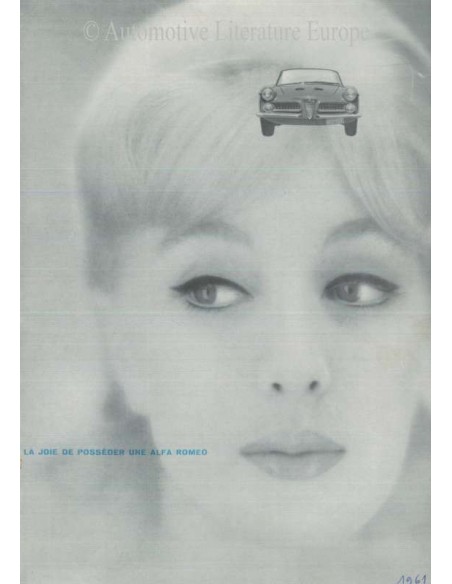 1961 ALFA ROMEO 2000 SPIDER BROCHURE FRANS