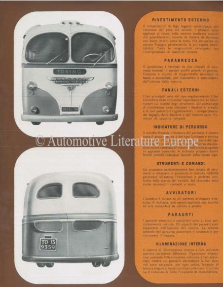 1951 ALFA ROMEO TUBOCAR PROSPEKT ITALIENISCH