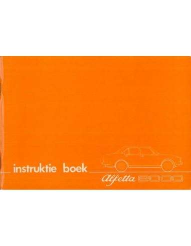 1977 ALFA ROMEO ALFETTA 2000 BETRIEBSANLEITUNG NIEDERLÄNDISCH