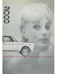 1961 ALFA ROMEO 2000 BERLINA PROSPEKT ENGLISCH