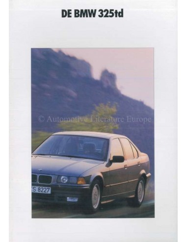 1991 BMW 3 SERIE DIESEL BROCHURE NEDERLANDS