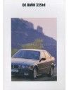 1991 BMW 3 SERIE DIESEL BROCHURE NEDERLANDS