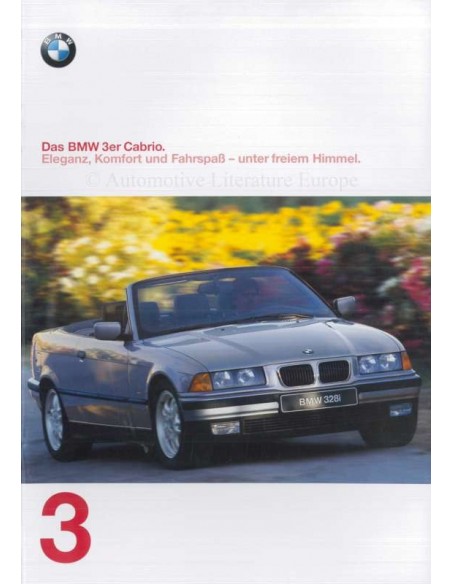 1997 BMW 3 SERIES CONVERTIBLE BROCHURE GERMAN