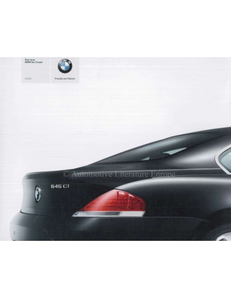 2003 BMW 6ER COUPE PROSPEKT DEUTSCH