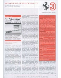 2008 THE OFFICIAL FERRARI MAGAZINE 3 SUPPLEMENT ITALIAANS