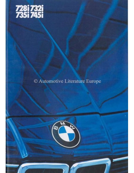 1984 BMW 7 SERIES BROCHURE DUTCH