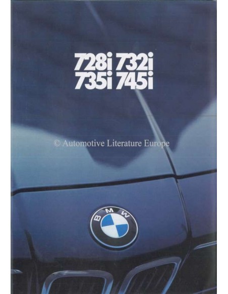 1980 BMW 7 SERIES BROCHURE DUTCH