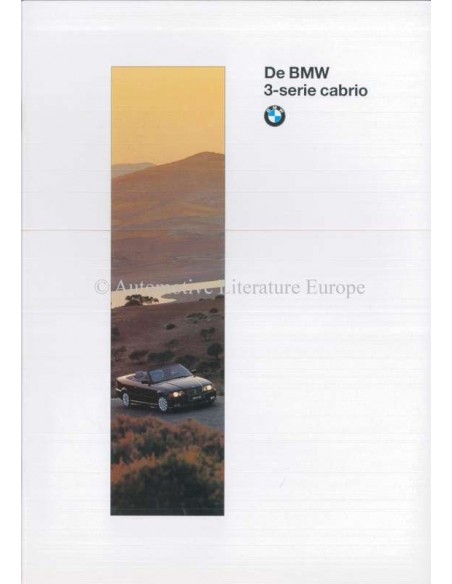 1996 BMW 3ER CABRIOLET PROSPEKT NIEDERLÄNDISCH