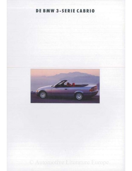 1993 BMW 3 SERIES CONVERTIBLE BROCHURE DUTCH