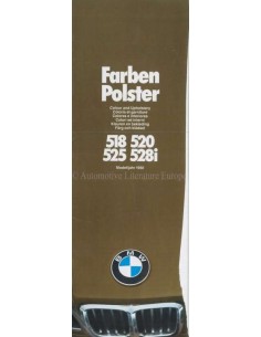 1980 BMW 5ER FARBEN UND POLSTER PROSPEKT