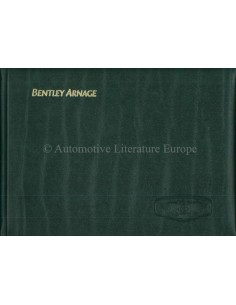 1999 BENTLEY ARNAGE INSTRUCTIEBOEKJE DUITS