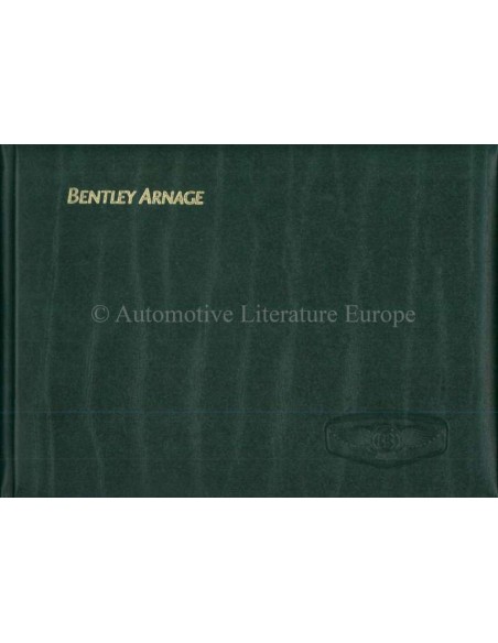1999 BENTLEY ARNAGE INSTRUCTIEBOEKJE DUITS