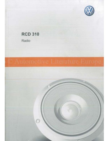 2011 VOLKSWAGEN RCD 310 RADIO OWNER'S MANUAL DUTCH