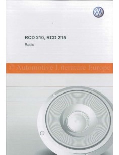 2014 VOLKSWAGEN RCD 210 RCD 215 RADIO INSTRUCTIEBOEKJE FRANS