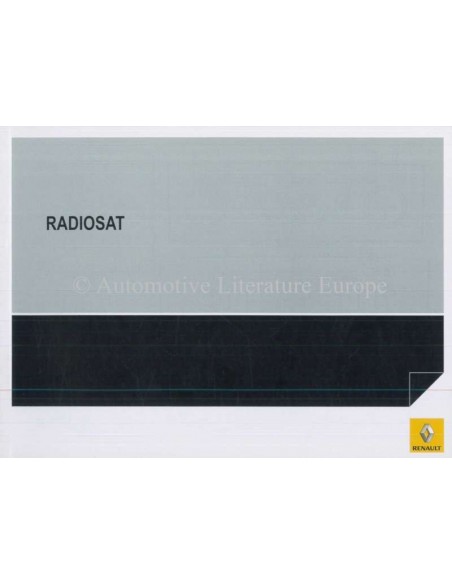 2007 RENAULT RADIOSAT INSTRUCTIEBOEKJE