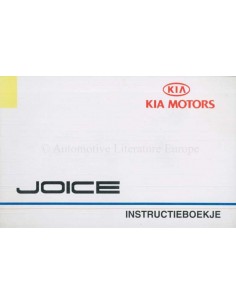 1999 KIA JOICE INSTRUCTIEBOEKJE NEDERLANDS