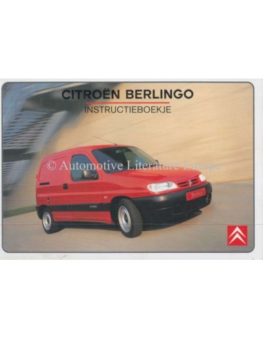 1999 CITROEN BERLINGO BETRIEBSANLEITUNG NIEDERLÄNDISCH