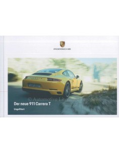 2018 PORSCHE 911 CARRERA T BROCHURE GERMAN