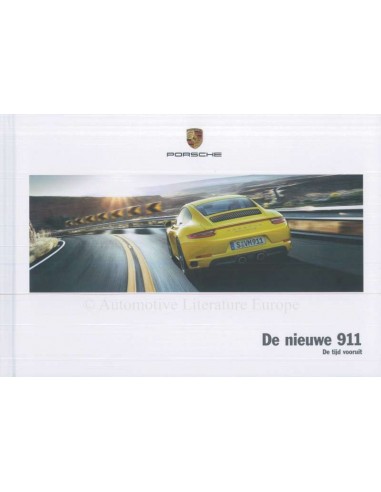2017 PORSCHE 911 HARDCOVER BROCHURE NEDERLANDS