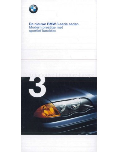 1998 BMW 3 SERIE SEDAN BROCHURE NEDERLANDS