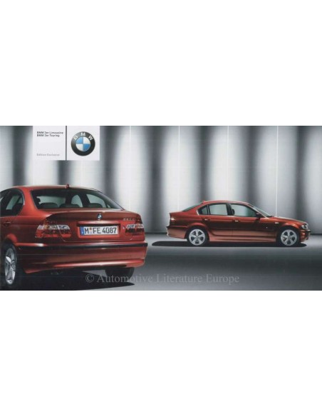 2003 BMW 3 SERIE EXCLUSIVE BROCHURE DUITS