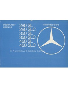 1977 MERCEDES BENZ SL & SLC KLASSE INSTRUCTIEBOEKJE DUITS