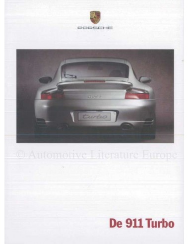 2000 PORSCHE 911 TURBO BROCHURE DUTCH