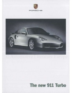 2000 PORSCHE 911 TURBO HARDCOVER PROSPEKT ENGLISCH
