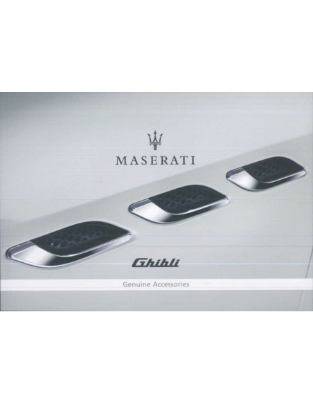 2017 MASERATI GHIBLI GENUINE ACCESSORIES PROSPEKT ENGLISCH