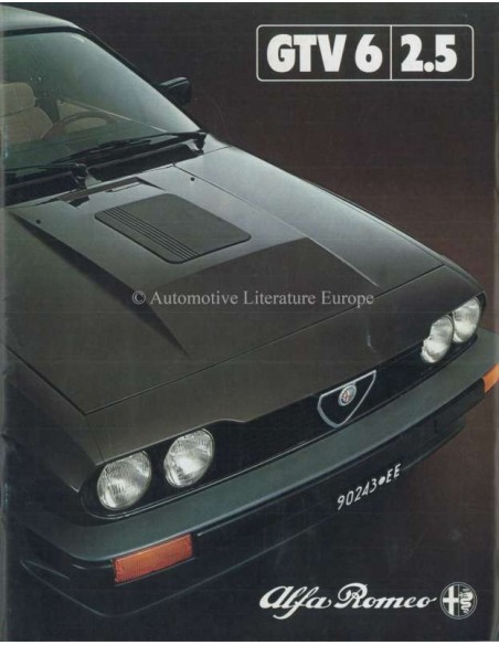 1980 ALFA ROMEO GTV6 2.5 BROCHURE NEDERLANDS