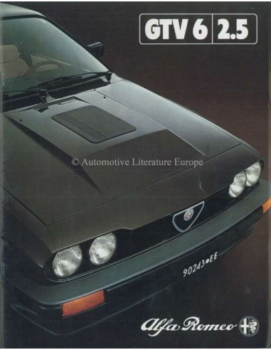 1981 ALFA ROMEO GTV6 2.5 BROCHURE NEDERLANDS
